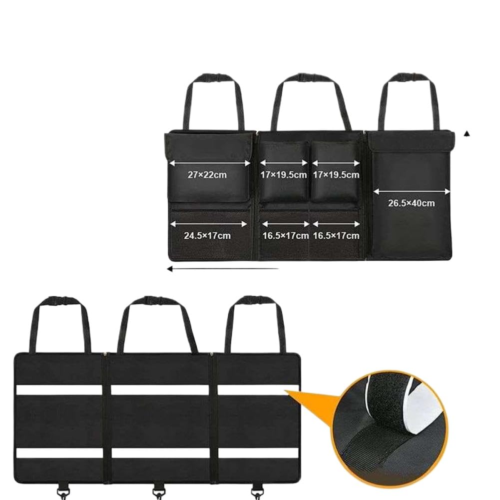 Three-Piece Rear Seat Hanging Organizer