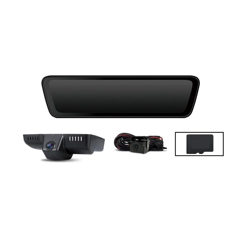 8.2-Inch Rearview Mirror Dash Camera with Backup Camera