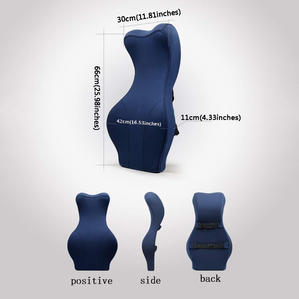 Large Memory Foam Lumbar Support Cushion