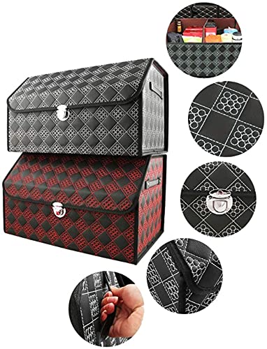 Lockable PU Leather Trunk Organizer