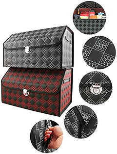 Lockable PU Leather Trunk Organizer