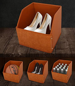 Expandable Leather Trunk Storage Box