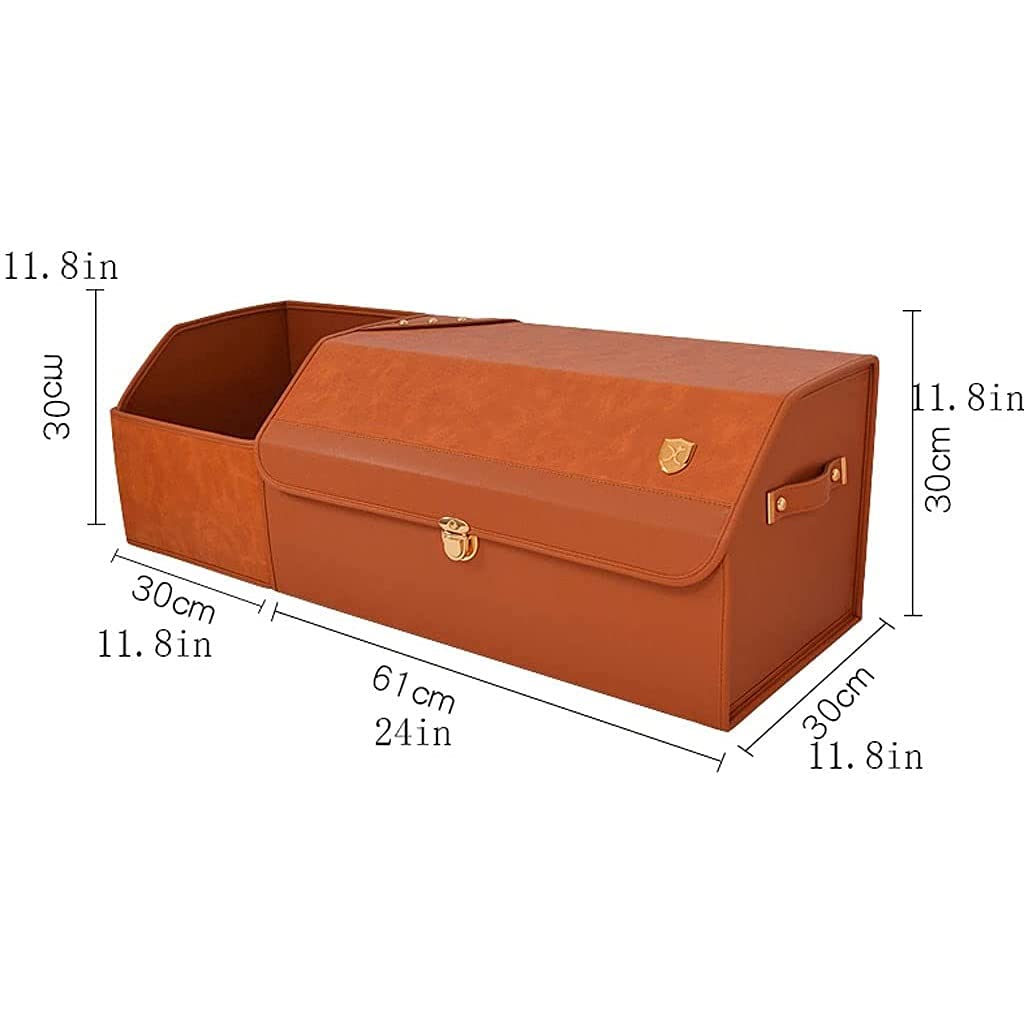 Expandable Leather Trunk Storage Box