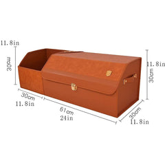 Expandable Leather Trunk Storage Box