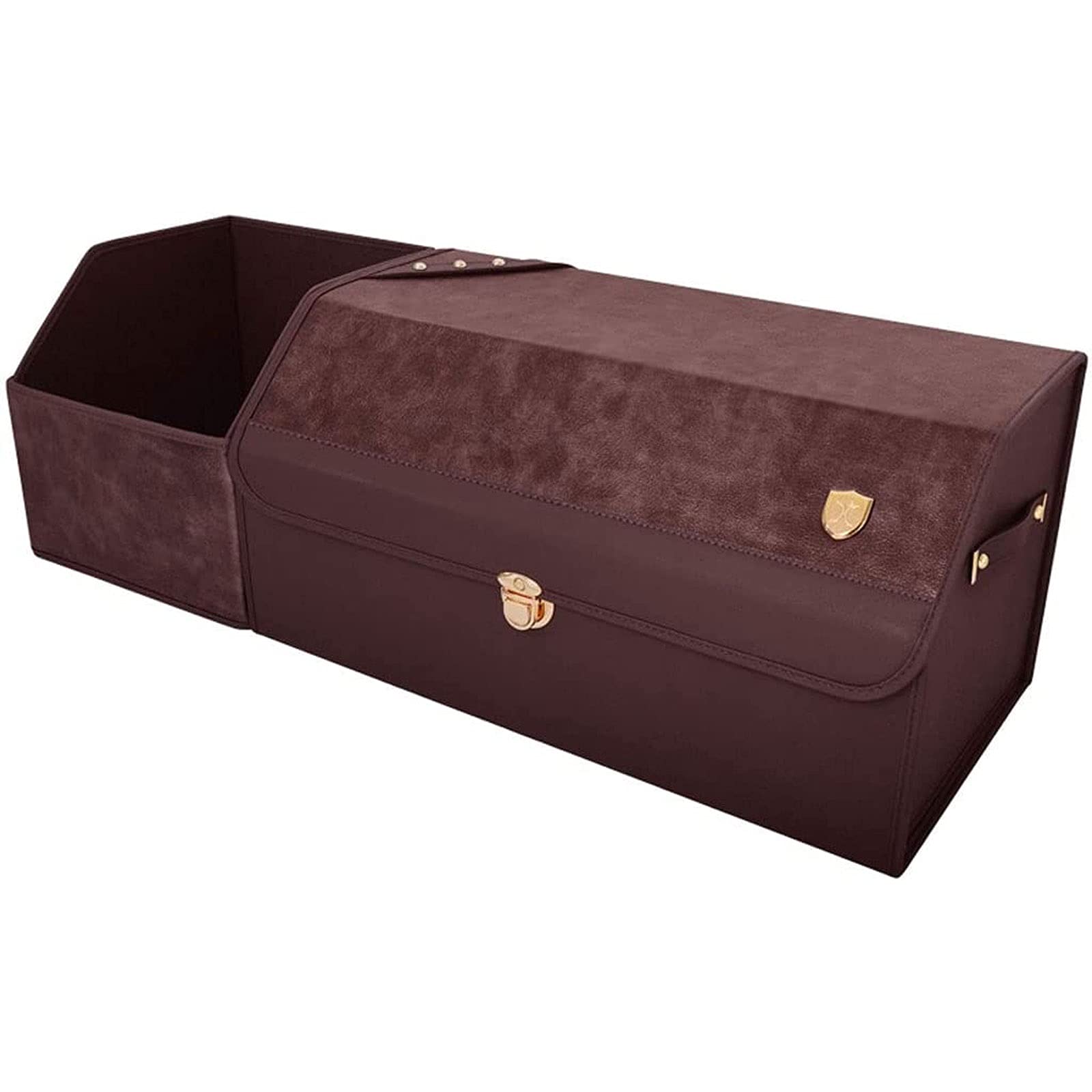 Expandable Leather Trunk Storage Box