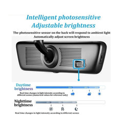 8.2-Inch Rearview Mirror Dash Camera with Backup Camera