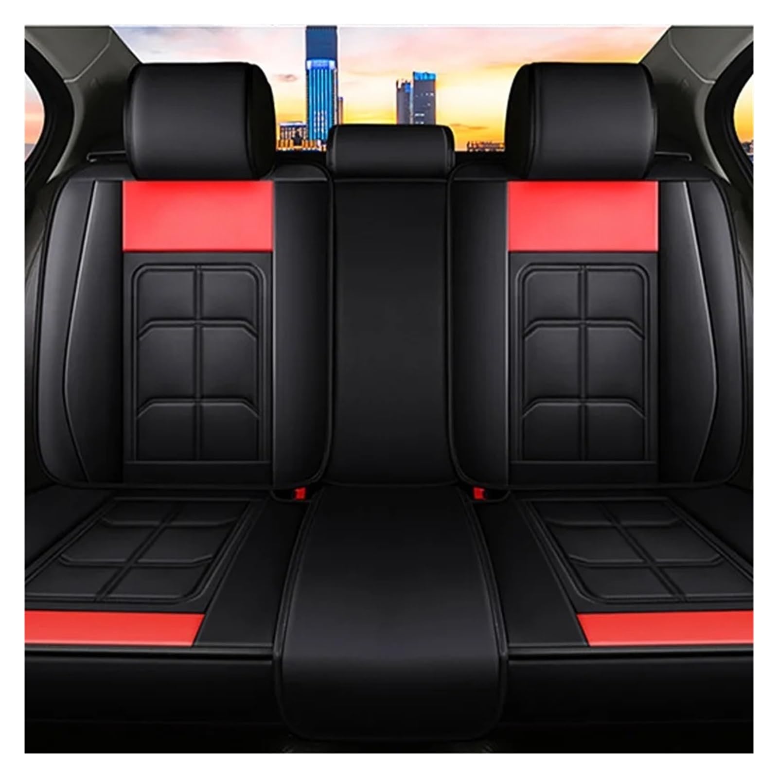 5-Seat PU Seat Cover Set with Foam Padding