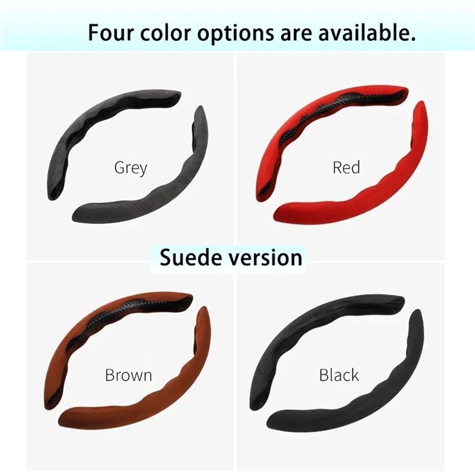 Anti-Slip Suede Steering Wheel Cover