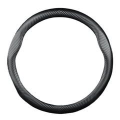 Carbon-Fiber-Style Leather Steering Wheel Cover