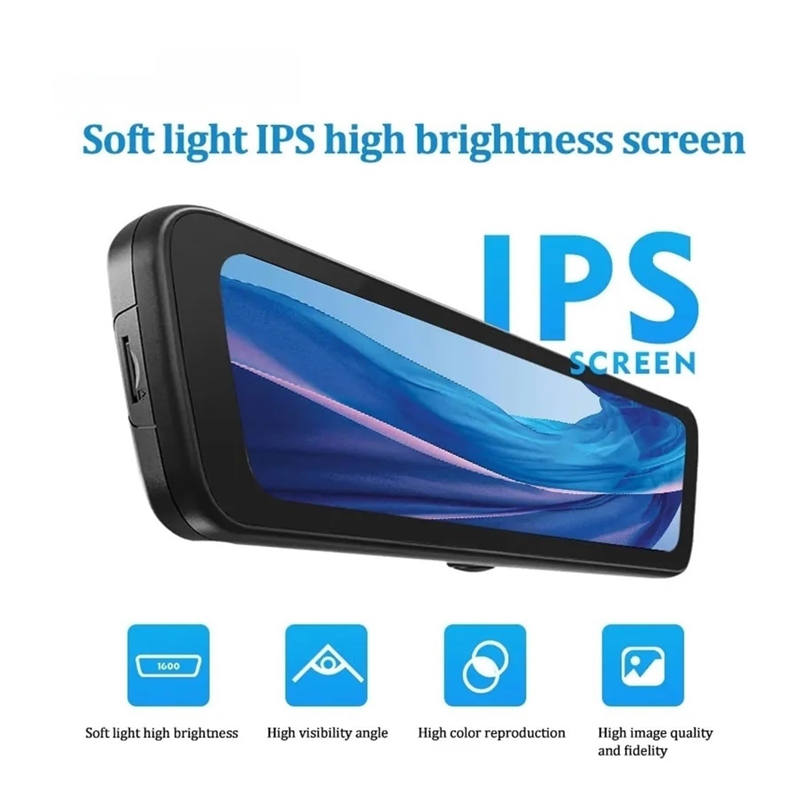 8.2-Inch Rearview Mirror Dash Camera with Backup Camera