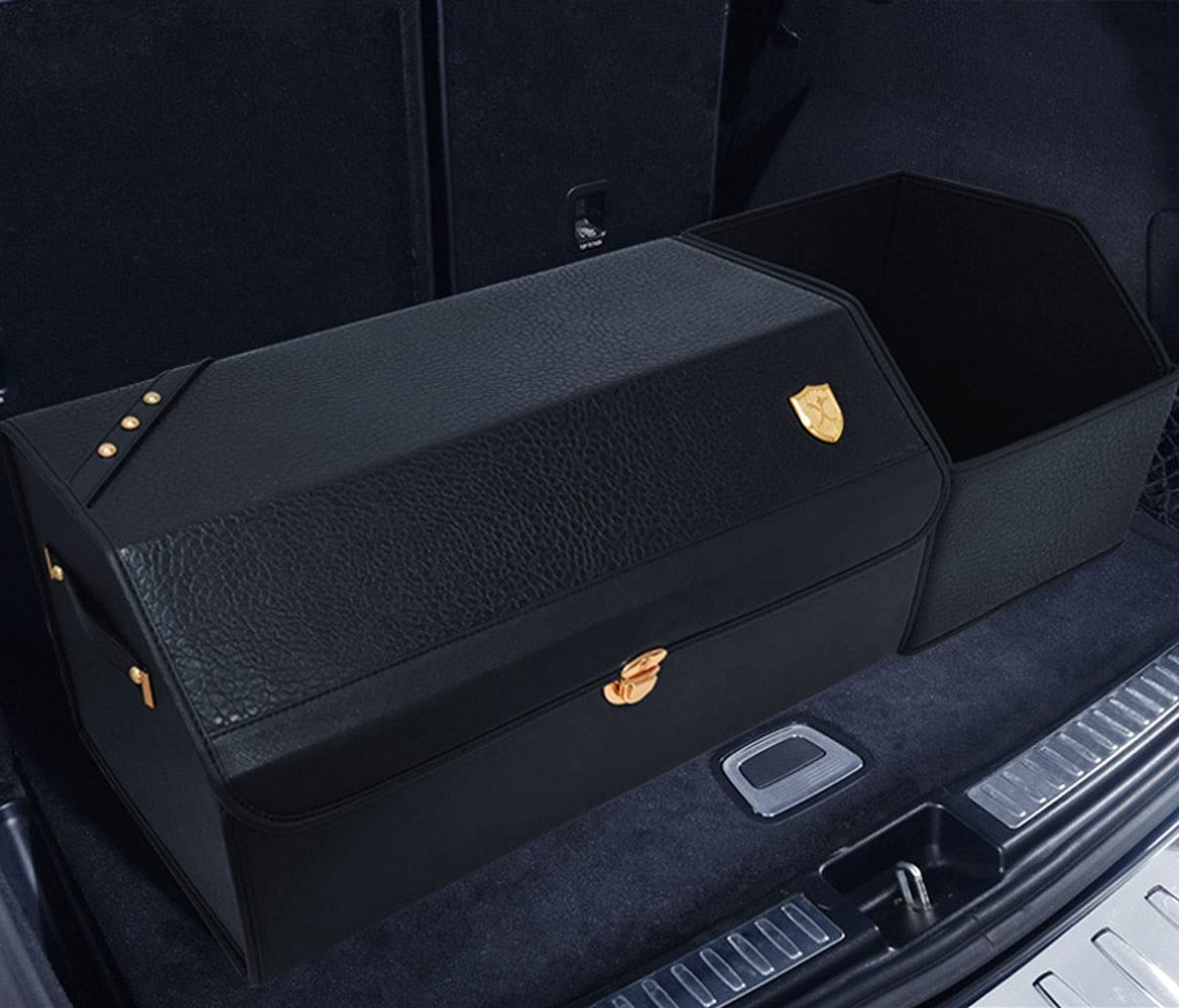 Expandable Leather Trunk Storage Box