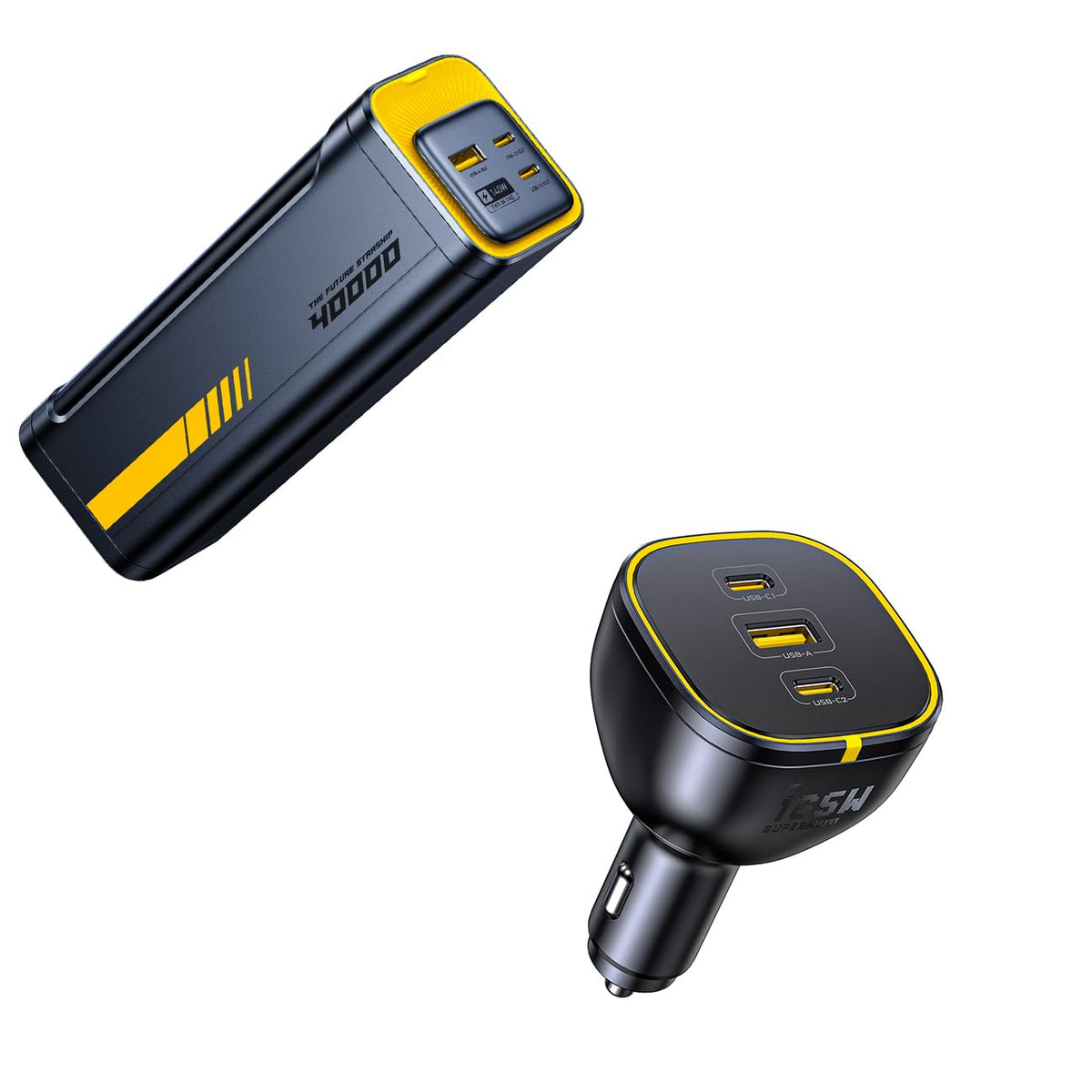 165W USB-C Car Charger and 40000mAh Power Bank Set