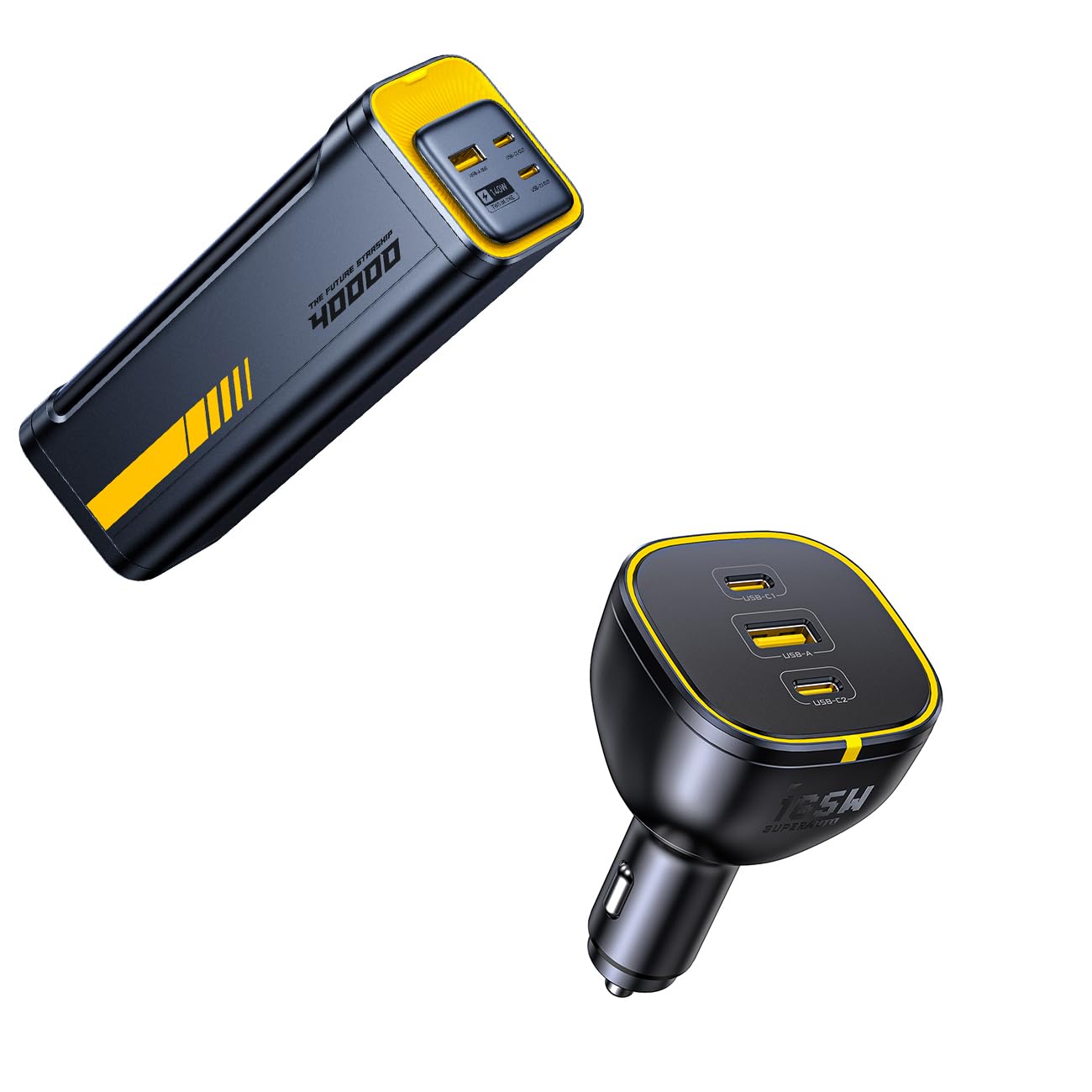165W USB-C Car Charger and 40000mAh Power Bank Set