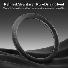 Suede-Feel Sports Steering Wheel Cover