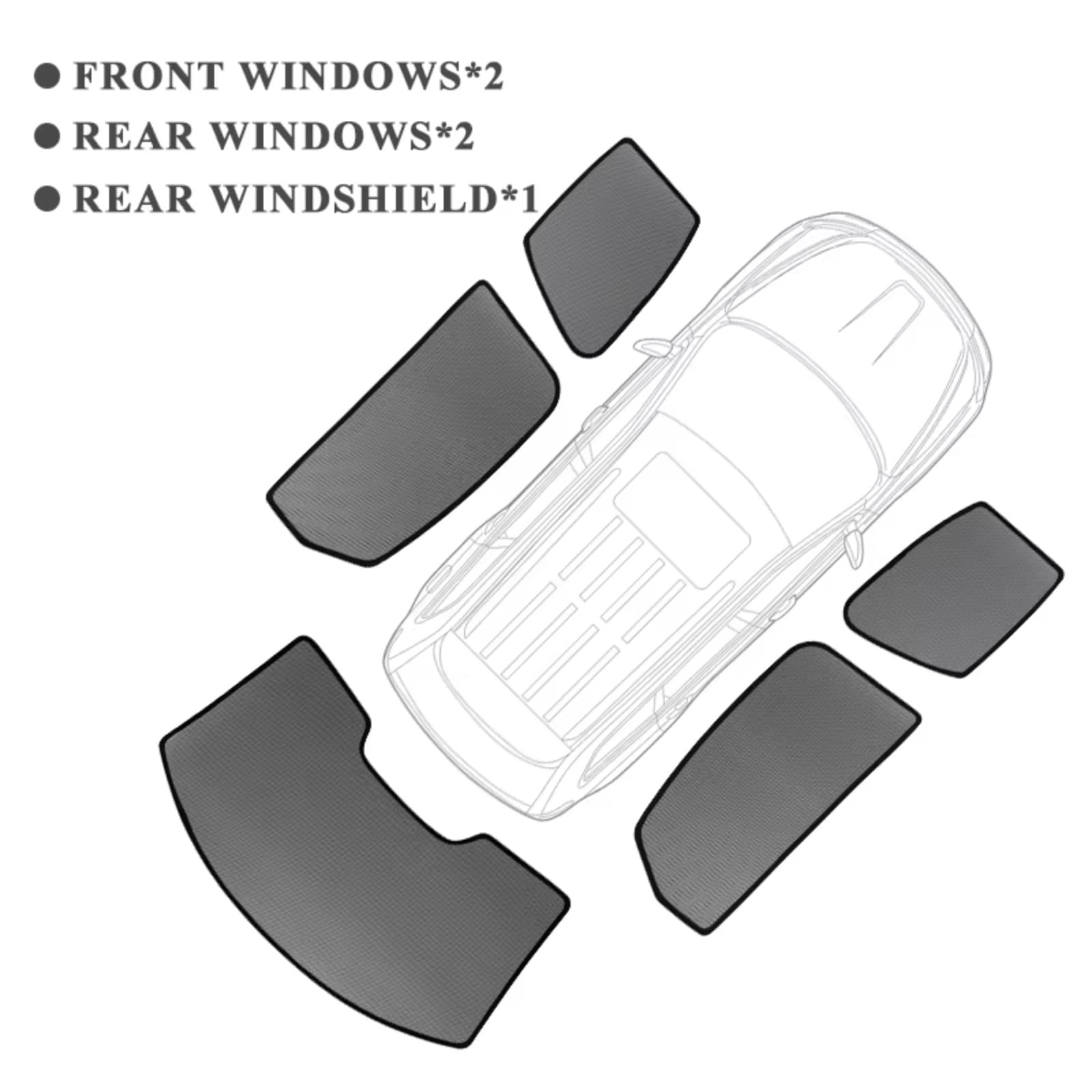 5-Piece Magnetic Window Sunshade Set for Subaru Outback