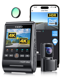 Dual 4K Front and Rear Dash Camera