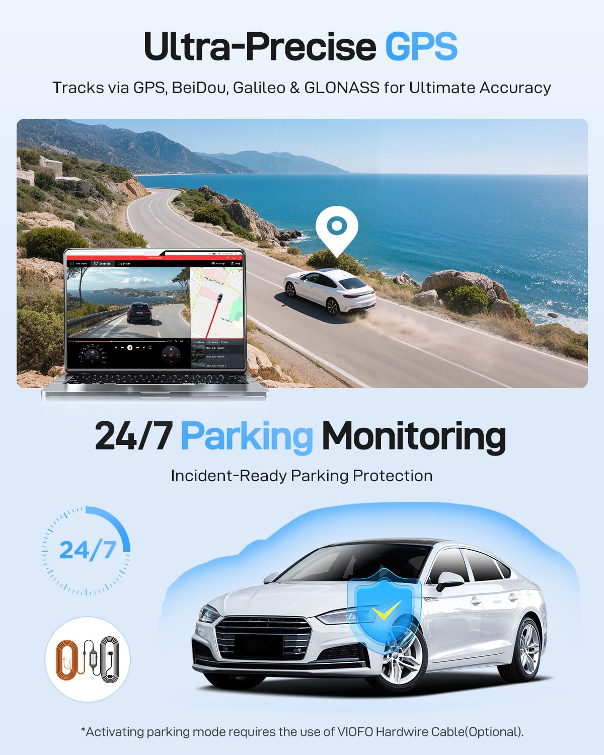 Dual 4K Front and Rear Dash Camera