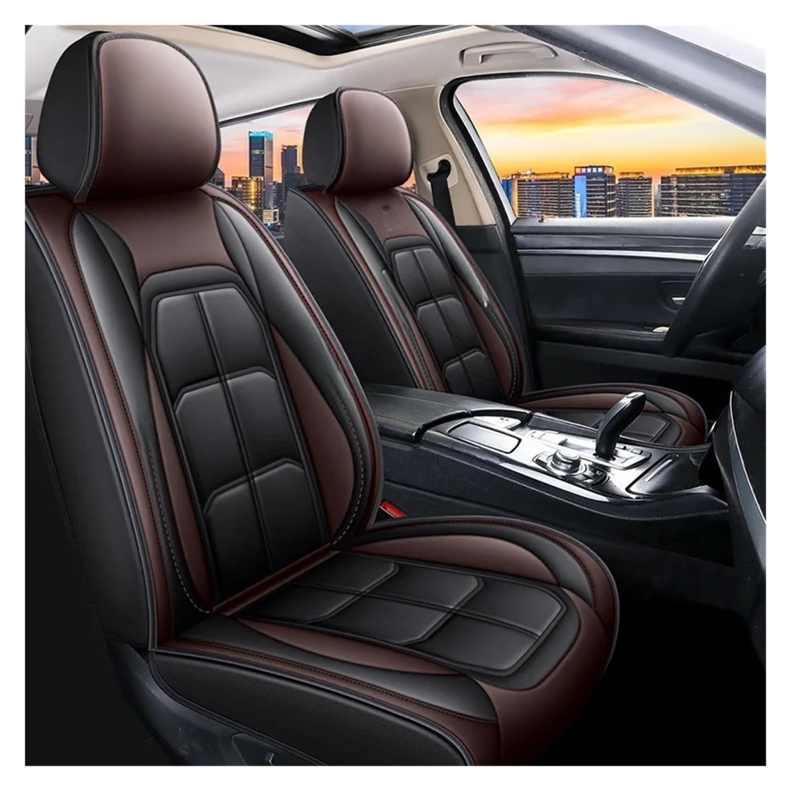 5-Seat PU Seat Cover Set with Foam Padding