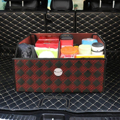 Lockable PU Leather Trunk Organizer