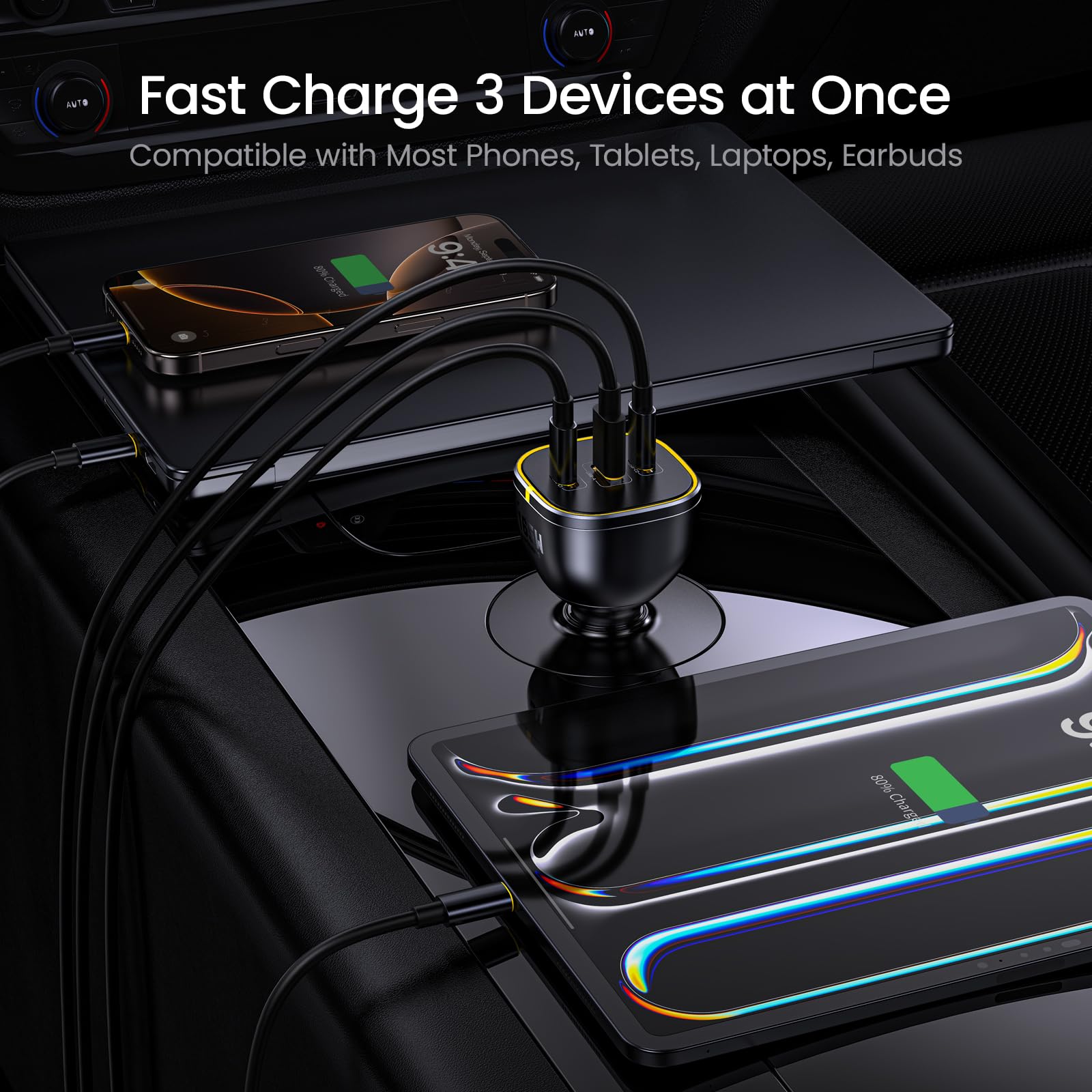 165W USB-C Car Charger and 40000mAh Power Bank Set