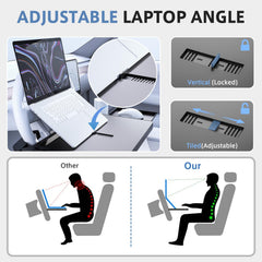 Adjustable Steering Wheel Food and Laptop Tray