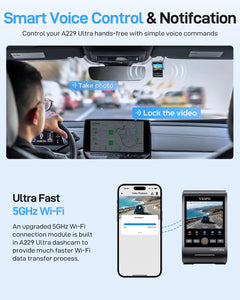 Dual 4K Front and Rear Dash Camera