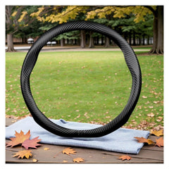 Carbon-Fiber-Style Leather Steering Wheel Cover