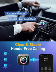 96W Bluetooth 6.0 FM and AUX Car Adapter
