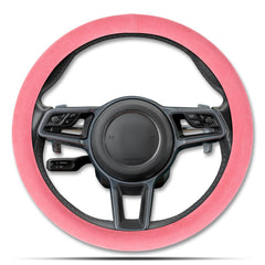 Suede-Feel Sports Steering Wheel Cover