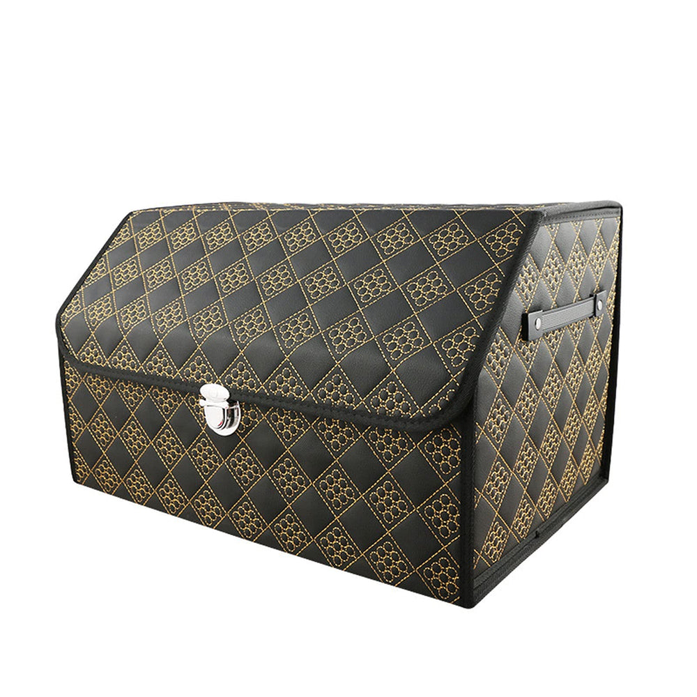 Lockable PU Leather Trunk Organizer
