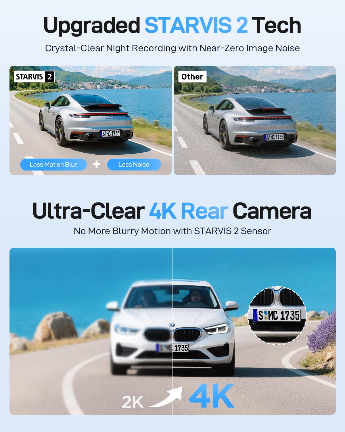 Dual 4K Front and Rear Dash Camera