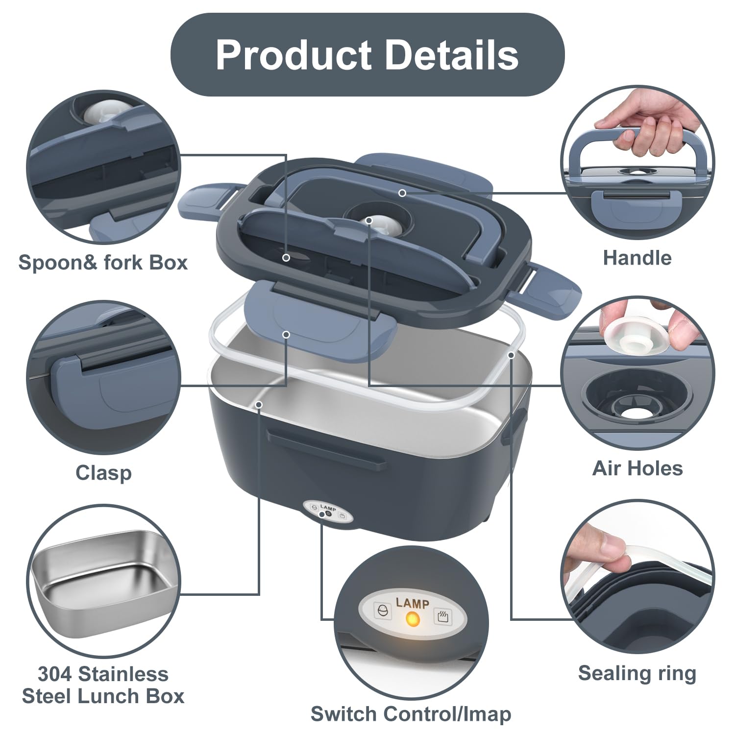1.5L Three-Voltage Electric Lunch Box