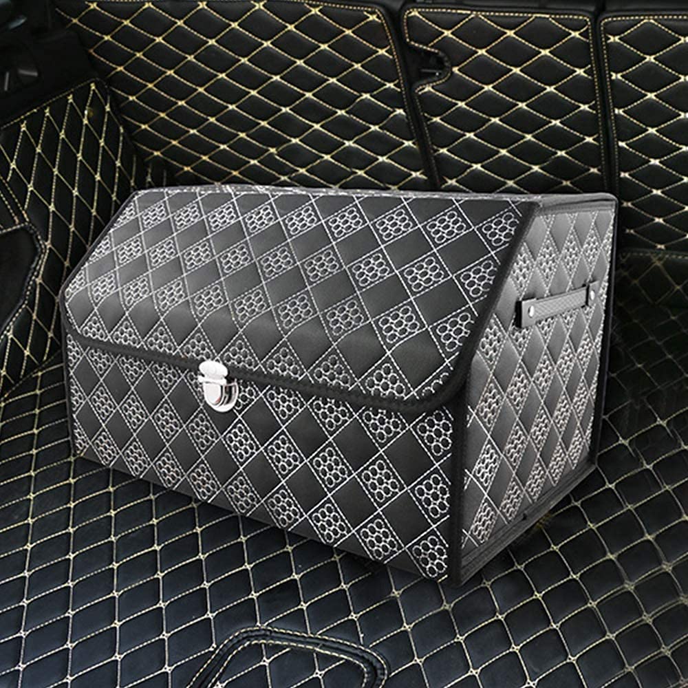 Lockable PU Leather Trunk Organizer
