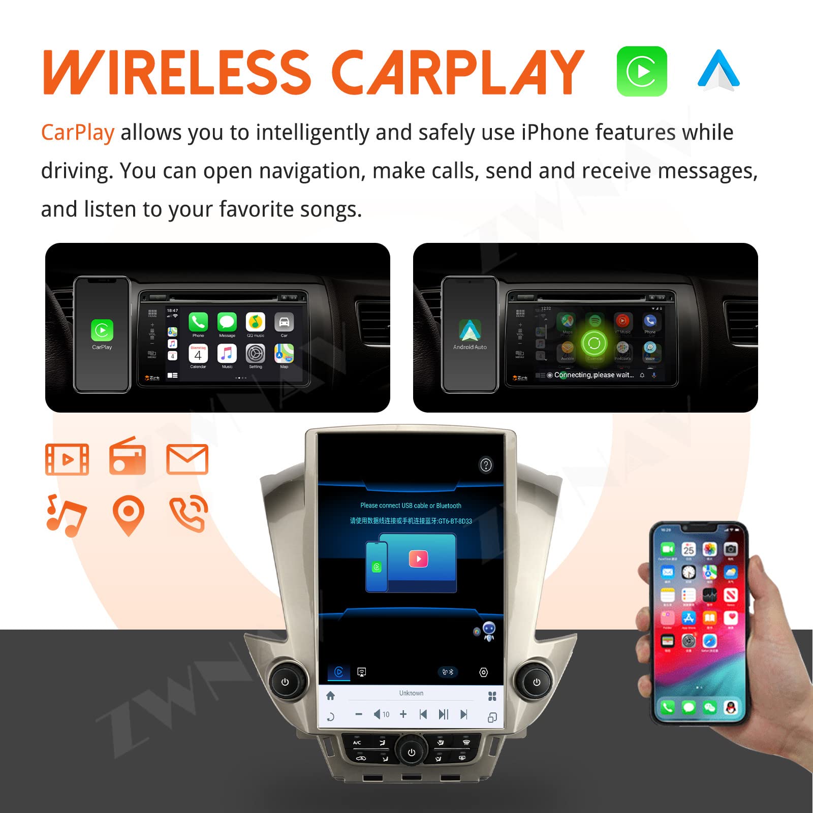 Android 11 Touchscreen Car Stereo for GMC SUVs