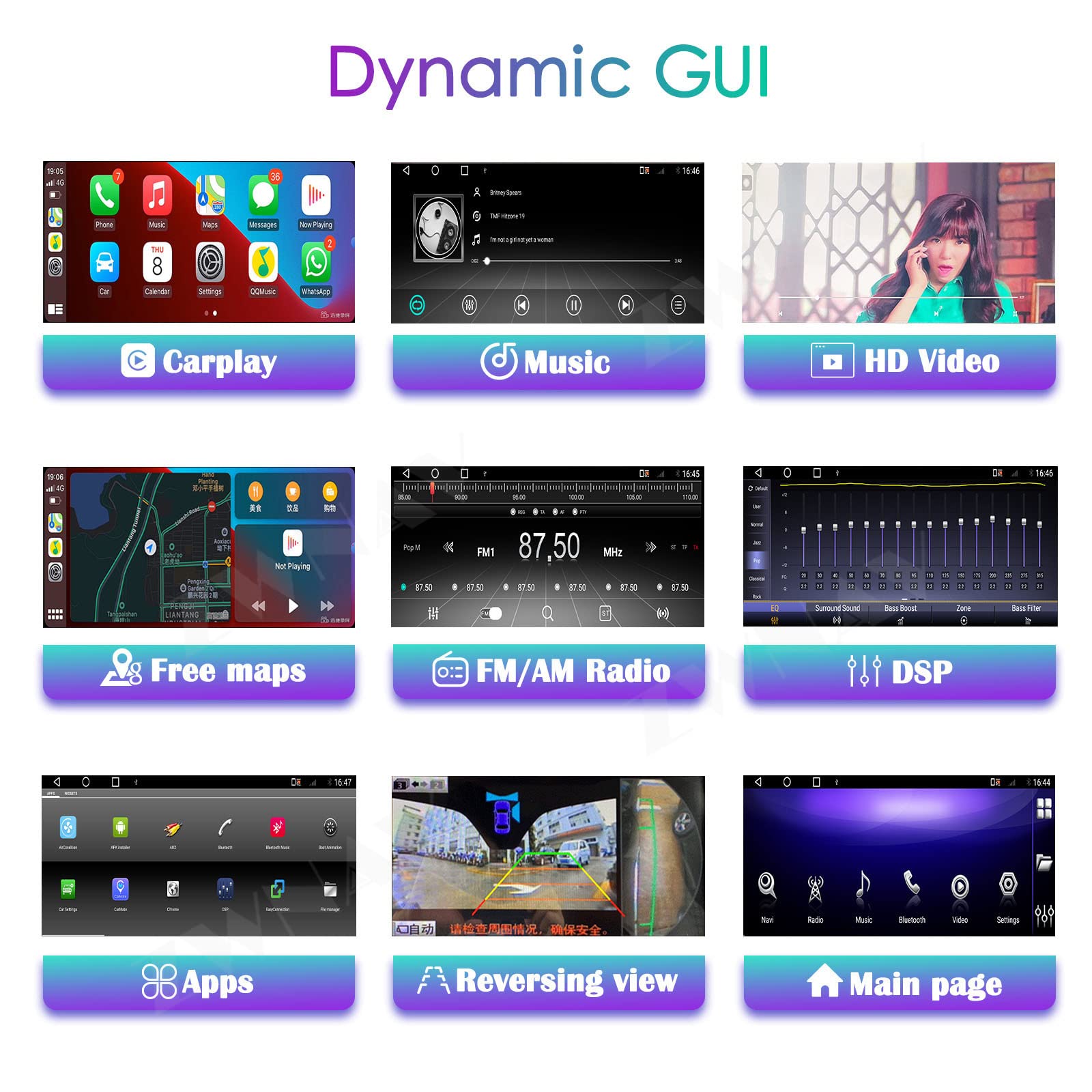16.9-Inch Android Car Stereo and Digital Cluster