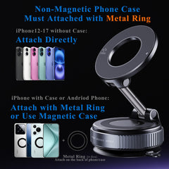 Magnetic Vacuum Suction Phone Mount