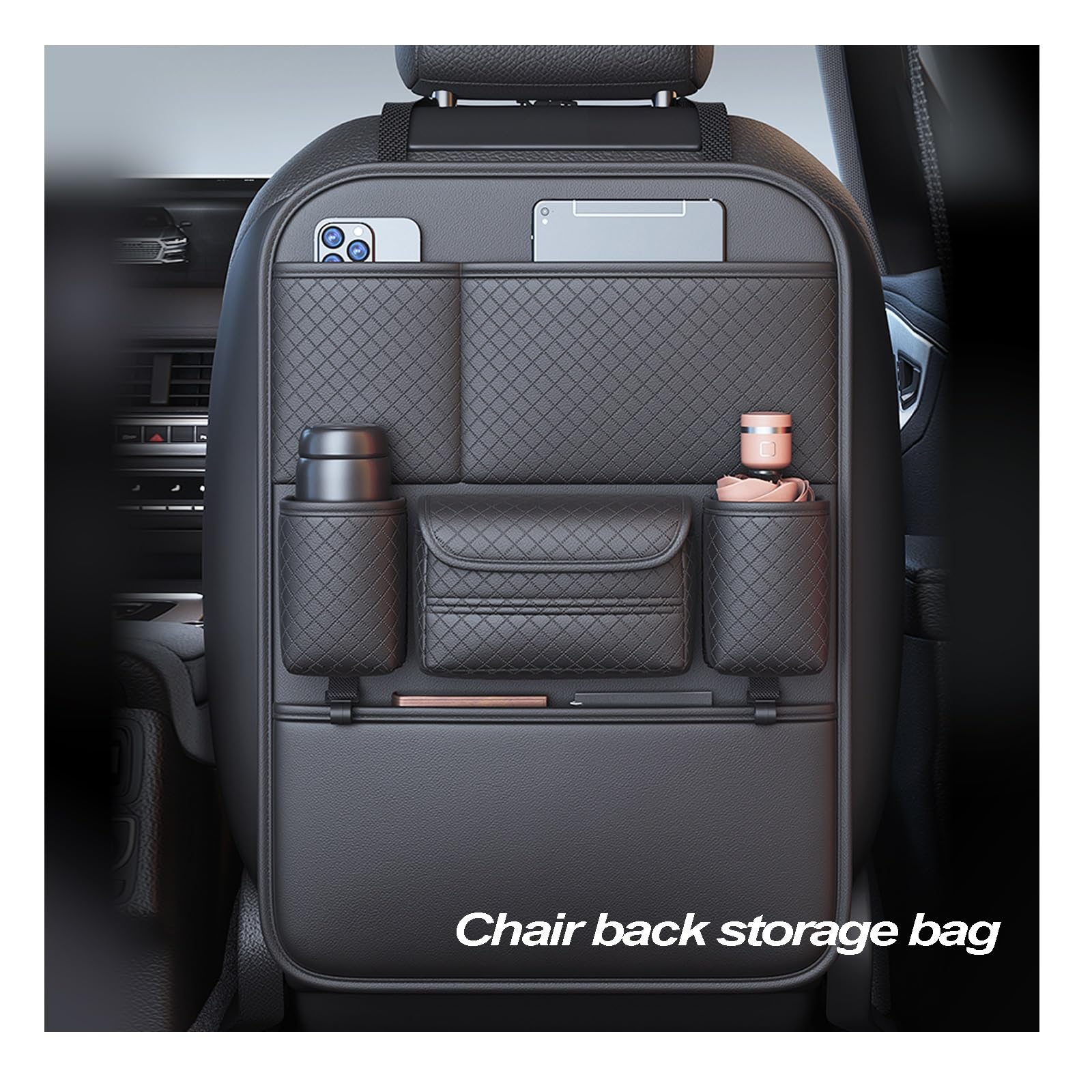 Backseat Organizer with Cup Holders