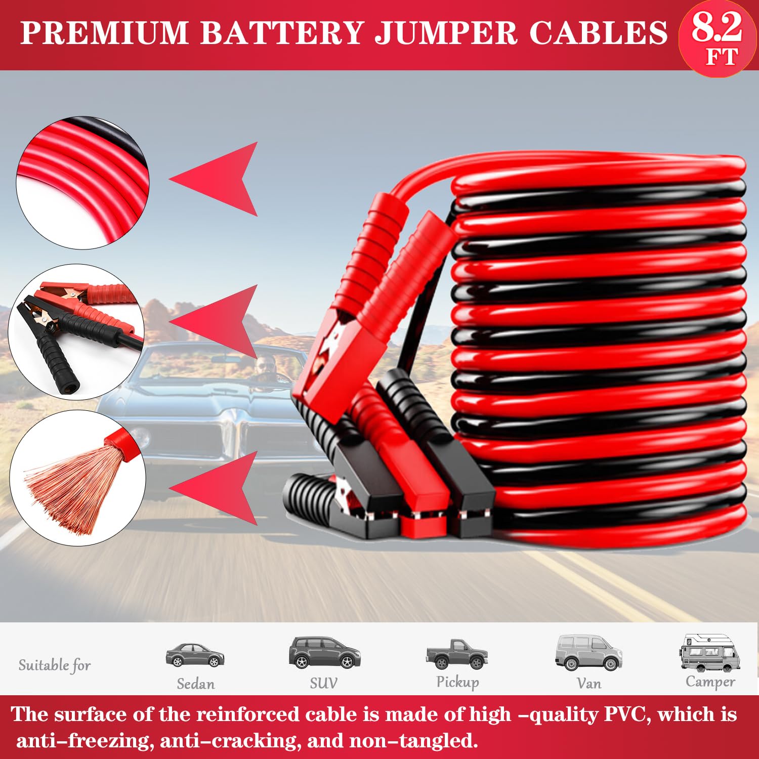Roadside Emergency Kit with Jumper Cables