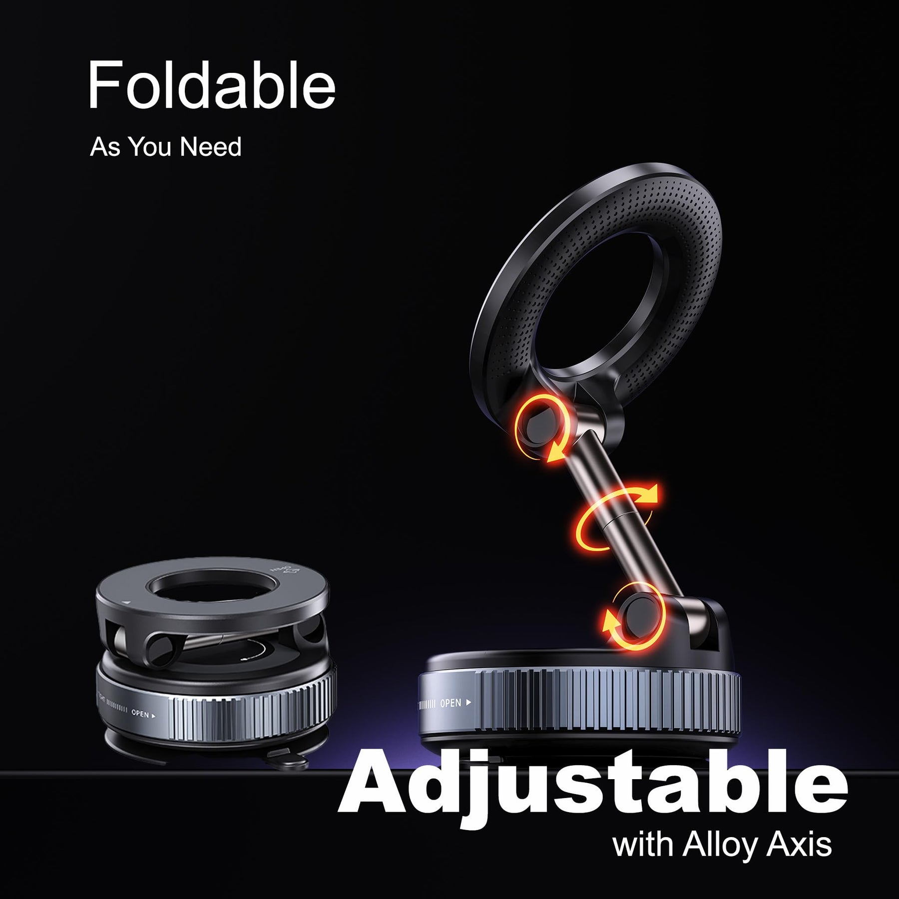 Magnetic Vacuum Suction Phone Mount