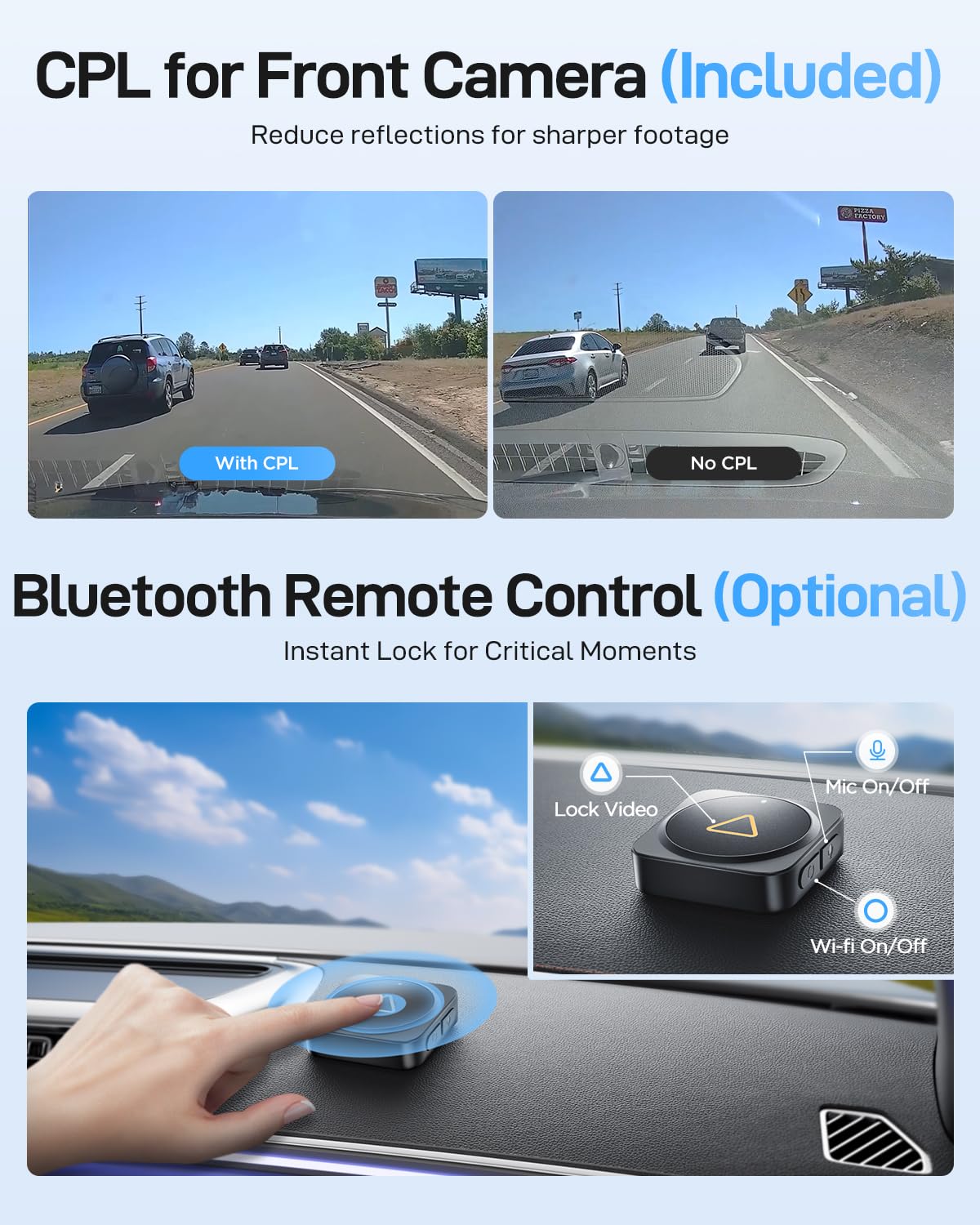 Dual 4K Front and Rear Dash Camera