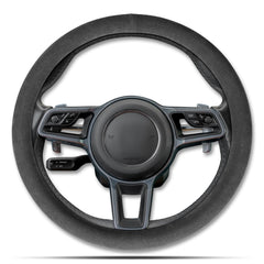 Suede-Feel Sports Steering Wheel Cover