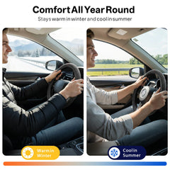 Suede-Feel Sports Steering Wheel Cover