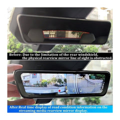 8.2-Inch Rearview Mirror Dash Camera with Backup Camera