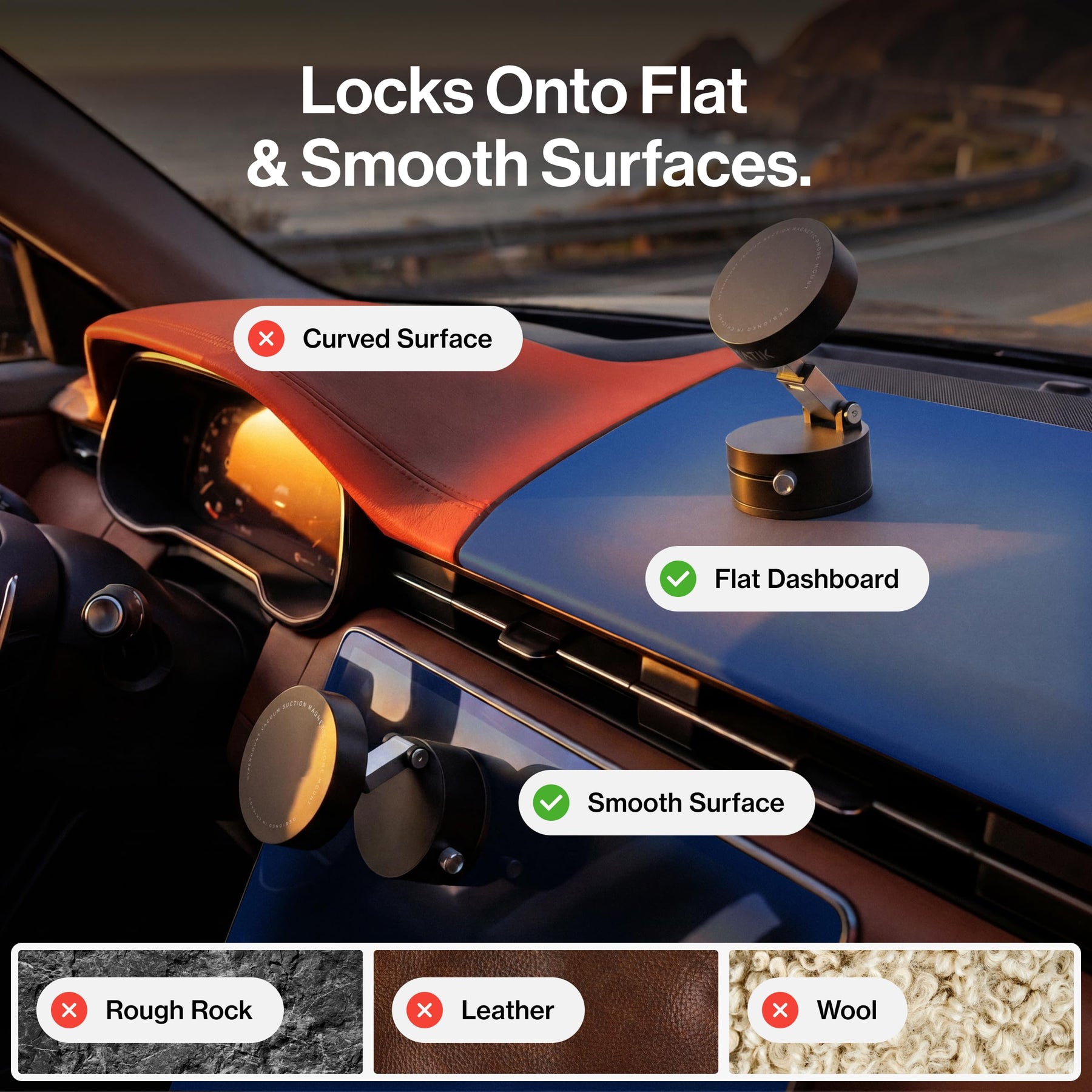 Magnetic Vacuum Seal Phone Mount